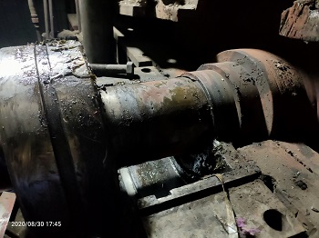 破碎機軸頸磨損緊急修復(fù)